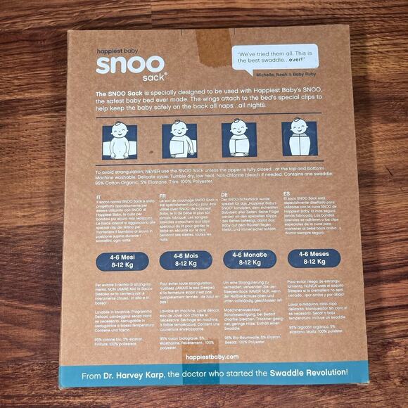 NEW Happiest Baby Snoo Sack Size Large 4-6 Months - Picture 2 of 3